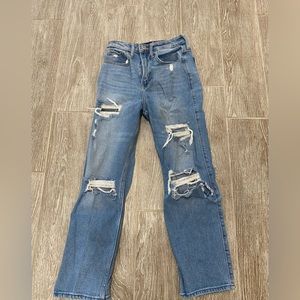 Ripped Hollister jeans, size OS.